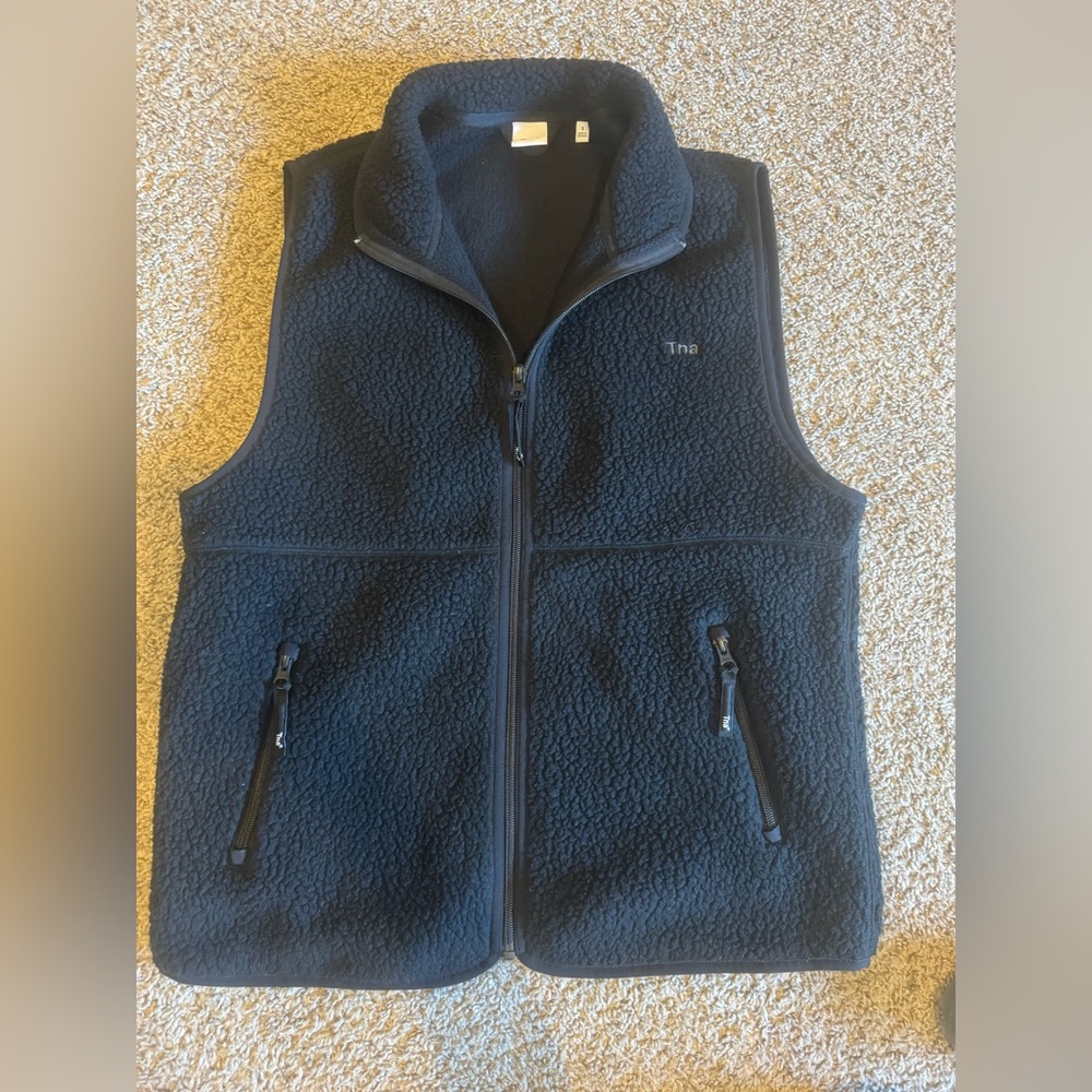 TNA Black Polartec Sherpa Vest